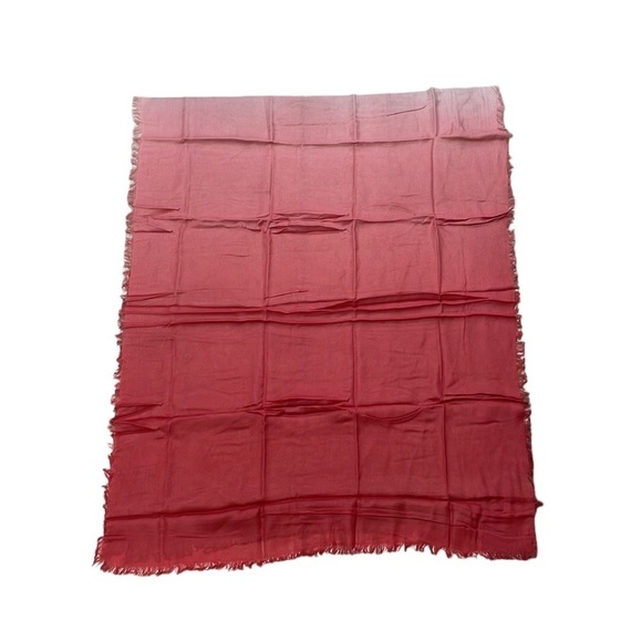 Celeste Coral Ombre Scarf NWT Modal Cashmere Blend Coral Brown One Size - Picture 4 of 8